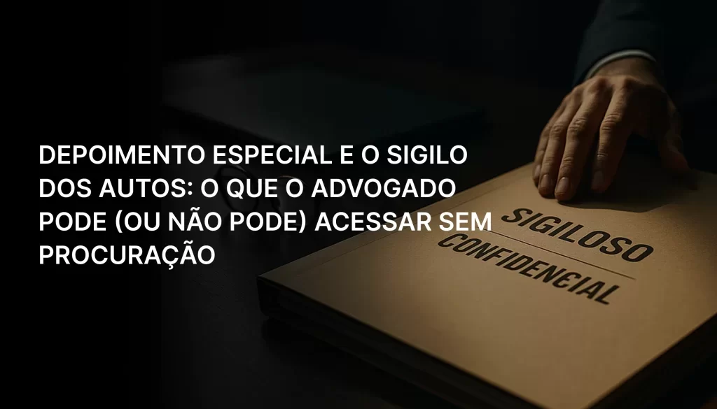 Depoimento Especial e o Sigilo dos Autos: o que o advogado pode (ou não pode) acessar sem procuração