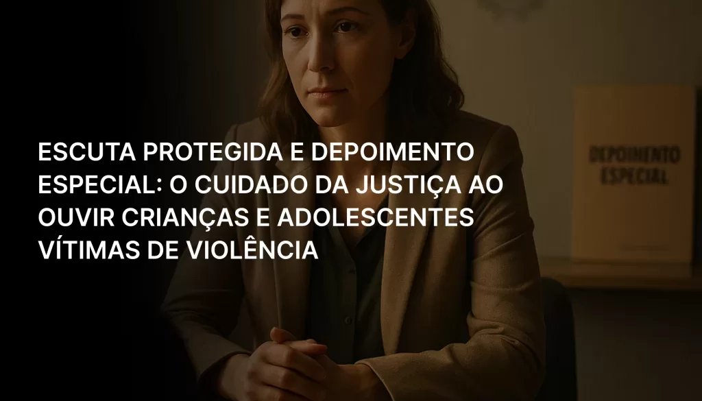 Advogado criminal em Goiânia analisando um processo que envolve um Depoimento Especial.