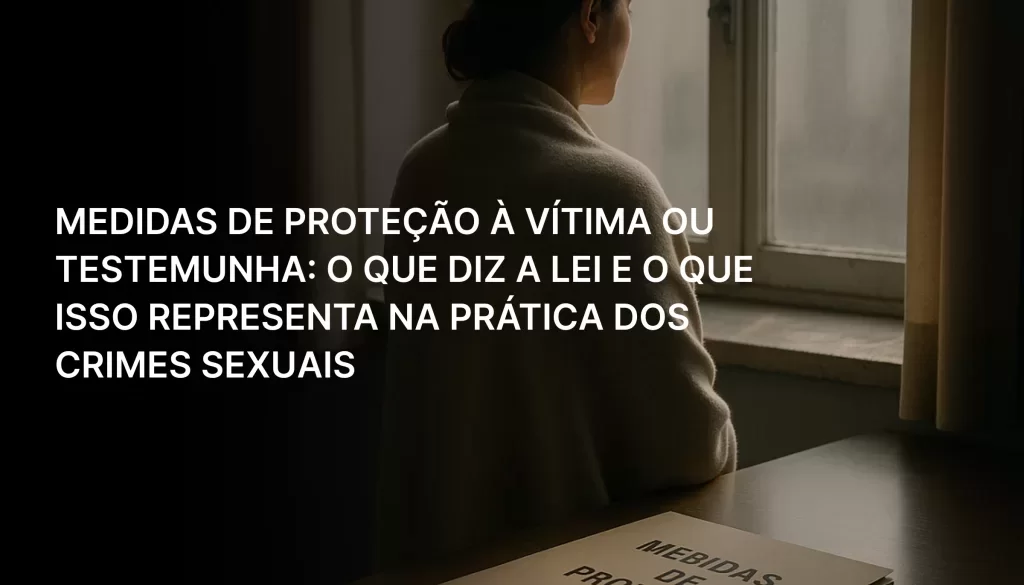 Advogado criminal em Goiânia analisando um documento sobre medidas de proteção à vítima.
